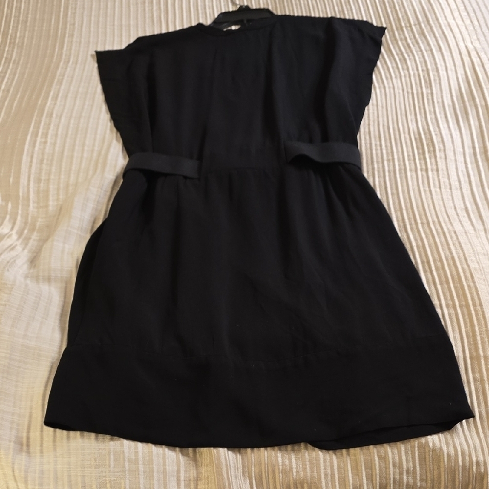 IRO Black V-Neck Mini Dress Viscose Size 38, Medium US - Picture 7 of 11